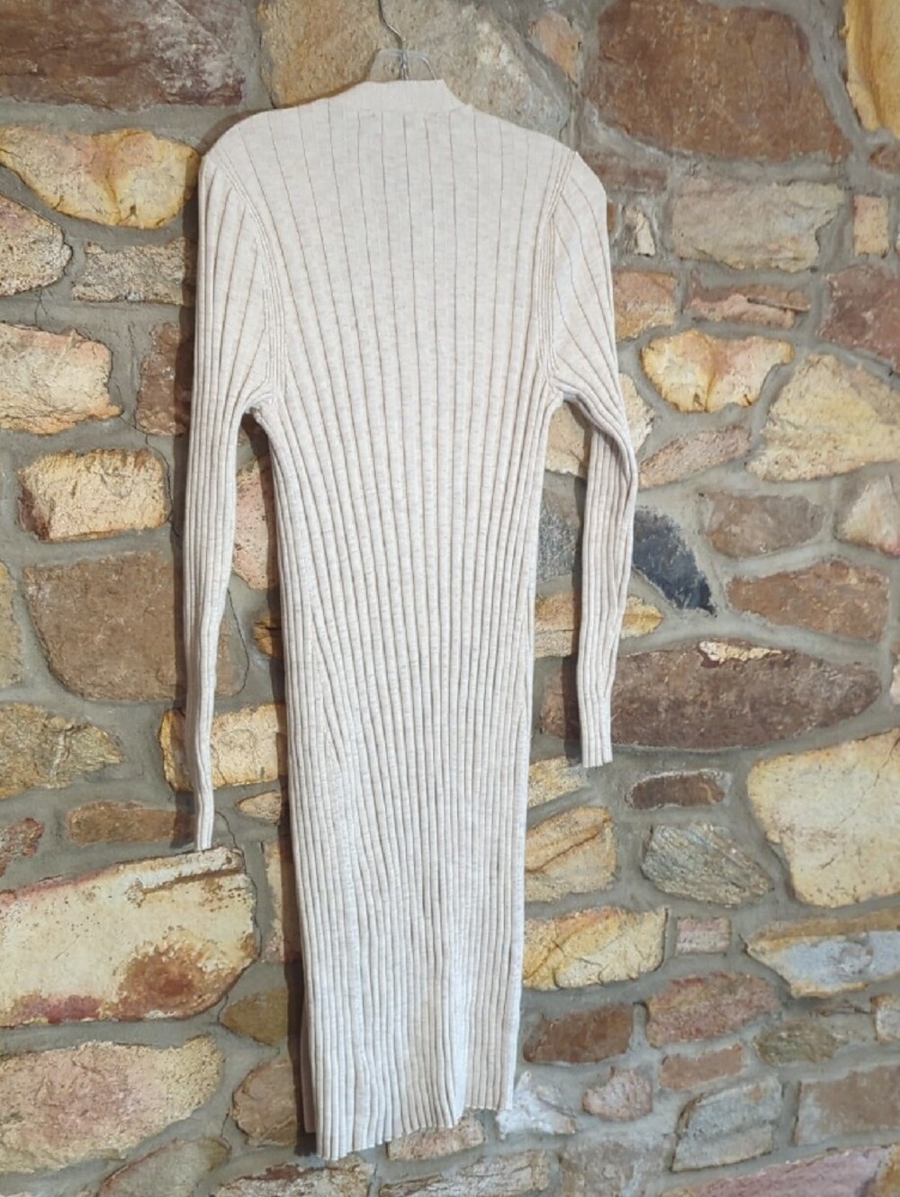 Peruvian Connection Long Ribbed Open-Front Cardigan Duster - Picture 4 of 8